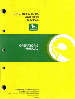 John deere operators manual 8110 8210 8310 8410 tractor