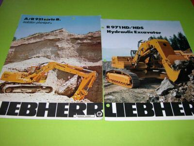 1973 liebherr excavators R971 & R921 catalogs
