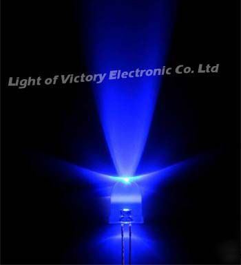 50P 8MM superbright blue led lamp 40,000MCD+50 resistor