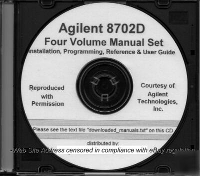 Agilent hp 8702D reference guide manual plus three more