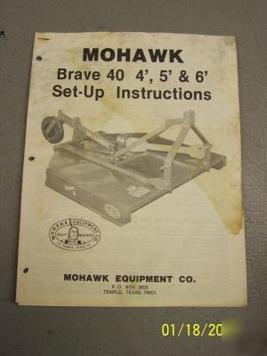 Mohawk tractor mower brave 40 instruction manual