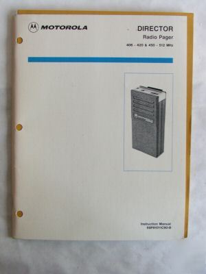 Motorola director uhf radio pager manual 68P81011C60-b