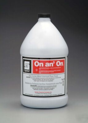 On an' on floor finish wax chemical gallon