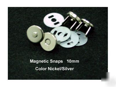 10MM magnetic handbag closures nickel slim 200 MSS10-nl