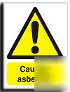 Caution asbestos sign-adh.vinyl-200X250MM(wa-081-ae)