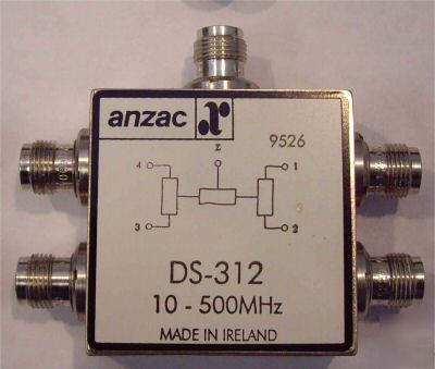 Divider 4-way tnc m/a-com anzac 10-500 mhz