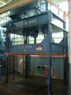 250 ton williams & white h-250-120-84 hyd press #2980