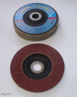 5 x zirconium oxide flap discs 80 grit 150MM bore 22MM