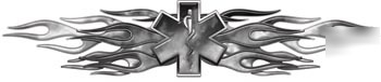 Flaming star of life decal reflective 12