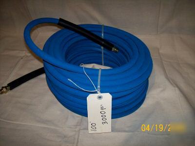 New 100' 3000PSI blue non-marking pressure washer hose