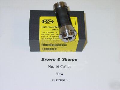 New brown & sharpe no 10 collet 05.00 mm square, 