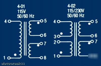 Qty of 4===pcb mount transformer 20VAC@36 va output
