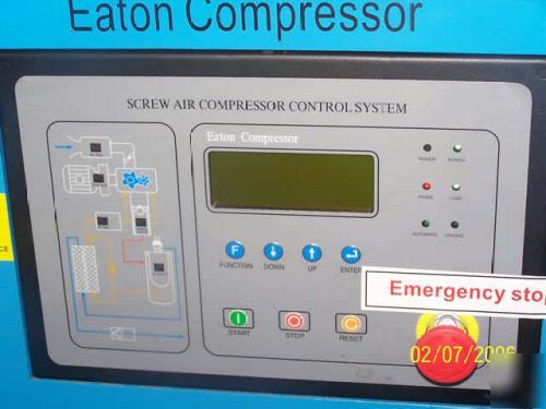 Eaton indus. 25HP dual volt rotary screw air compressor