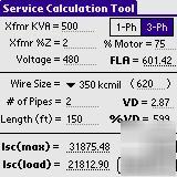 Electrician electrical calculator tool 