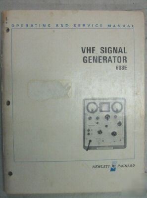 Hp 608E vhf siginal generator original manual