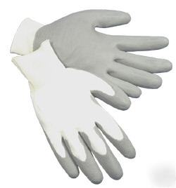 12 pairs pu coated nylon shell work gloves size large