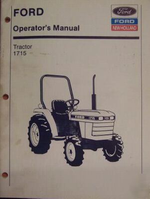 Ford 1715 tractor operator's manual - original