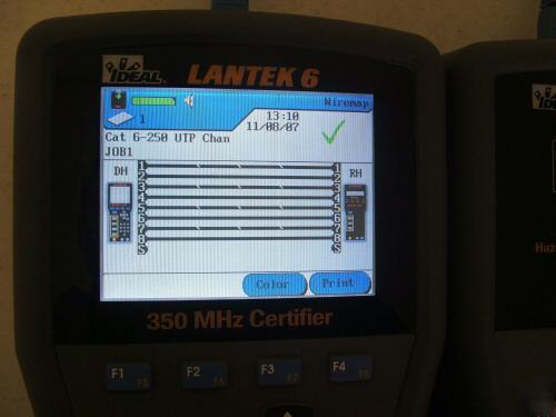 Ideal lantek 6 CAT6 & multimode fiber cable certifier