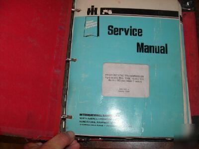 Service manuals, international tractors