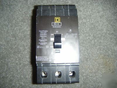 Square d circuit breaker 3 pole 60 amp EDB34060
