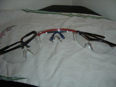 Uvex and two other pairs of used safety glasses lot
