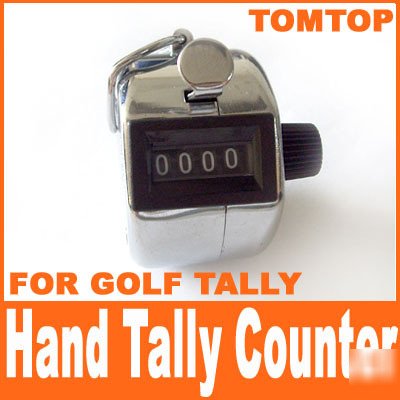 Metal hand tally counter 4 digits number for golf sport