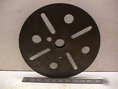 Unusual lathe face plate 1 1/2 by 8 