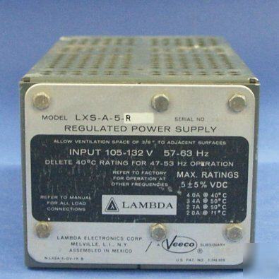 Used lambda lxs-a-5-r 5-volt linear power supply