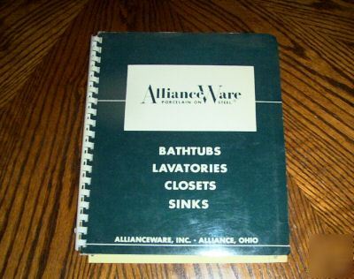 1954 alliance ware plumbing fixture catalog alliance oh
