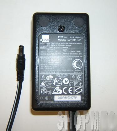 3COM 15V 800MA ac adapter power supply AP1211-uv