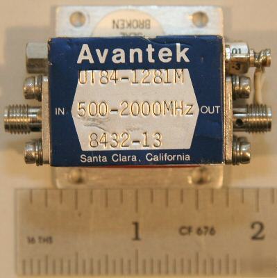 Avantek amplifier 500-2000 mhz model UT84-1281M