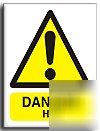 Danger hot sign-adh.vinyl-300X400MM(wa-040-am)