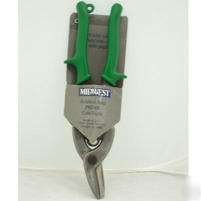 Midwest aviation metal snips made in usa - offset right