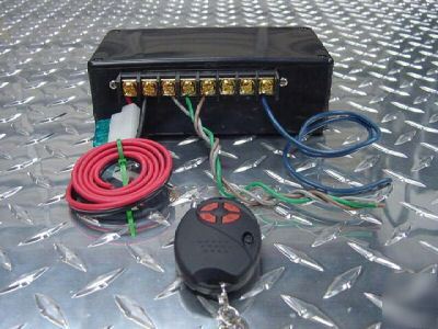 Wireless remote control for 12 volt hydraulic unit 