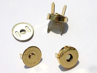 14MM magnetic handbag snap closure gold 100SET MSO14-gd