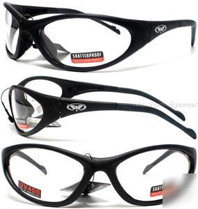 Flexer clear safety glasses motorcycle eyewear matte