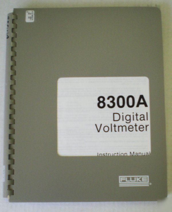 Fluke manual 8300A digital voltmeter Â©1970