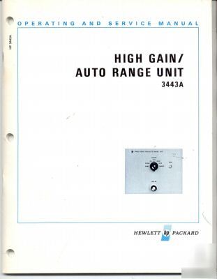 Hp 3443A operating & service manual.