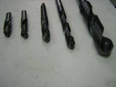 Lot of 5 drills 1-3/16,1-9/32,1-11/32