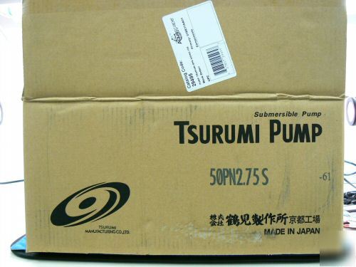New tsurumi 50PN2.75S waterfall pond pump aquascape 