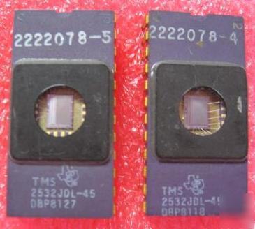 TMS2532JDL-45, 32K bit eprom, ti, gold ceramic dip, 2EA