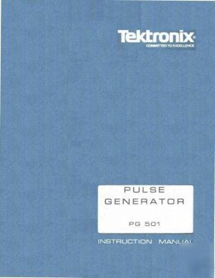 Tek tektronix PG501 pg 501 operation & service manual
