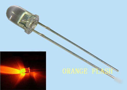 100 5MM 5000MCD led lamp-ultra bright orange flash leds