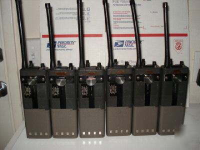 6 motorola MT1000 8CH vhf police two way radios 