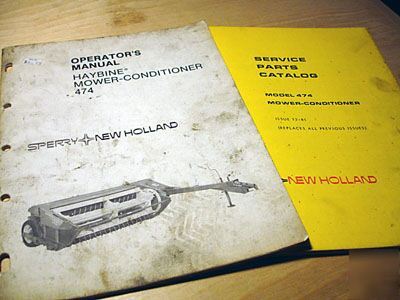 New holland 474 haybine parts and operator's manual