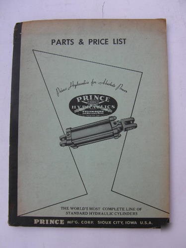 Prince hydraulics cylinders parts & price list manual