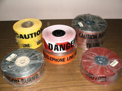 Assortment of 6 t&b e-z-code warning detectable tapes
