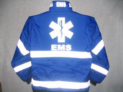 Ems jacket, emt jacket, ems, emt, reflective ems, 3XL