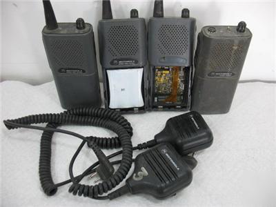 4 motorola spirit radios & mics 