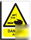 Danger acid sign-s. rigid-200X250MM(wa-009-re)